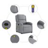 vidaXL Massage Recliner Chair Light Grey Fabric
