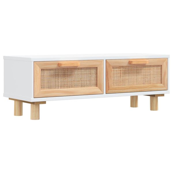 vidaXL Coffee Table White 80x40x30 cm Engineered Wood&Solid Wood Pine