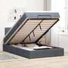 vidaXL Ottoman Bed with Mattress Dark Grey King Single Velvet