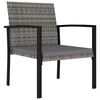 vidaXL Garden Dining Chairs 2 pcs Poly Rattan Grey