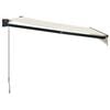 vidaXL Retractable Awning Cream 3x2.5 m Fabric and Aluminium