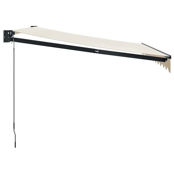 vidaXL Retractable Awning Cream 3x2.5 m Fabric and Aluminium