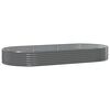 vidaXL Garden Raised Bed Galvanised Steel 296x140x36 cm Grey