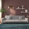 vidaXL 2-Seater Sofa Bed with Two Pillows Light Grey Velvet