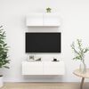 vidaXL 2 Piece TV Cabinet Set High Gloss White Engineered Wood