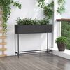 vidaXL Raised Garden Planter Black 100 x 26 x 82 cm Steel