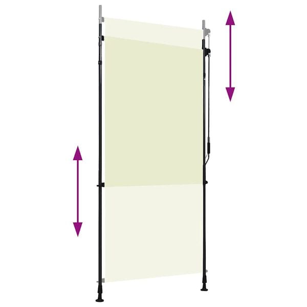 vidaXL Outdoor Roller Blind 100x270 cm Cream