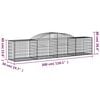 vidaXL Arched Gabion Baskets 4 pcs 300x50x60/80 cm Galvanised Iron