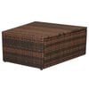vidaXL 10 Piece Garden Lounge Set with Cushions Poly Rattan Brown