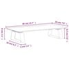 vidaXL Monitor Stand Black 40x20x8 cm Tempered Glass and Metal