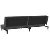vidaXL 2-Seater Sofa Bed with Two Pillows Dark Grey Velvet