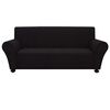 vidaXL Stretch Couch Slipcover Black Polyester Jersey