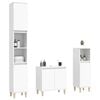 vidaXL 3 Piece Bathroom Furniture Set White Engineered Wood
