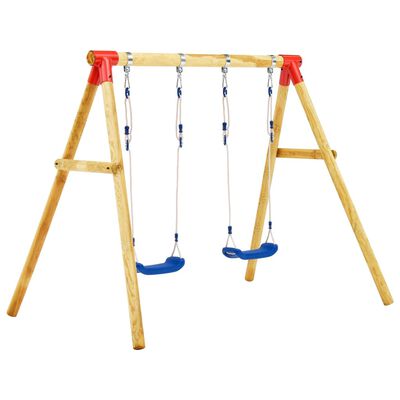vidaXL Swing Set 230x130x166 cm Solid Pinewood