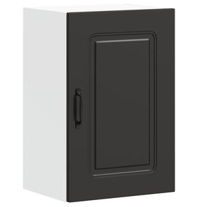 vidaXL Kitchen Wall Cabinet "Kalmar" Black Engineered Wood