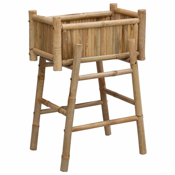 vidaXL Garden Planter with Holder Natural 50 x 38 x 74 cm Bamboo