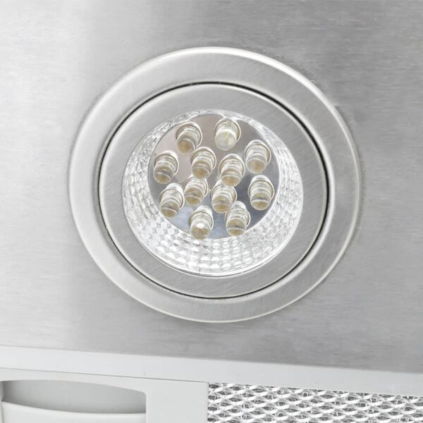 vidaXL Island Mount Range Hood with LCD Display