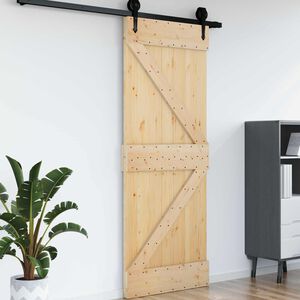 vidaXL Door NARVIK 70 x 210 cm Solid Pine Wood (Untreated) Natural