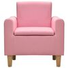 vidaXL Children Sofa Pink Faux Leather