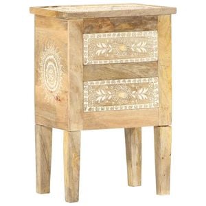 vidaXL Bedside Cabinet | Multicolour | Solid mango wood | Small | Vintage
