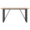 vidaXL Dining Table O-Frame 140x80x75.5 cm Solid Wood Pine and Steel