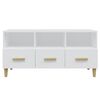 vidaXL TV Cabinet High Gloss White 102x36x50 cm Engineered Wood