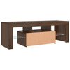 vidaXL TV Cabinet with LED Lights Brown Oak 120x35x40 cm