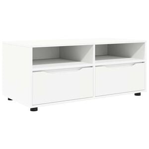 vidaXL TV Cabinet with Drawer White 100 x 48 x 43 cm Engineered Wood
