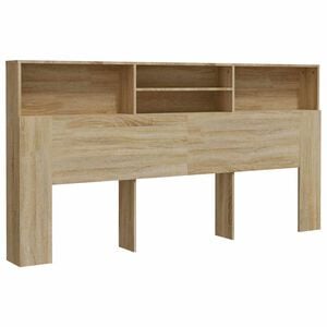 vidaXL Headboard Cabinet Sonoma Oak 200x19x103,5 cm Engineered Wood