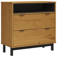 vidaXL Drawer Cabinet FLAM 80x40x80 cm Solid Wood Pine