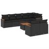 vidaXL Patio Sofa Set 8-Seaters Black