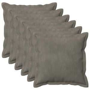 vidaXL Cushion with Pillow HOUTEN 6 pcs Light Grey Velvet