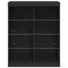 vidaXL Sideboard with LED Lights Black 81x37x100 cm