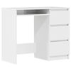 vidaXL Desk | High gloss white | Engineered wood | 90 cm long desk | Drawers