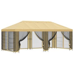 vidaXL 6 x 3 m Cream Polyester and Steel 190
