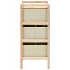 vidaXL Storage Racks with 3 Fabric Baskets 2 pcs Beige Cedar Wood