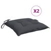 vidaXL Chair Cushions 2 pcs Anthracite 50x50x7 cm Oxford Fabric