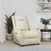 vidaXL Massage Chair Cream White Faux Leather