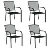 vidaXL 5 Piece Garden Dining Set Anthracite Steel