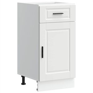 vidaXL Kitchen Base Cabinet "Porto" White Engineered Wood