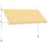 vidaXL Manual Retractable Awning 400 cm Orange and White Stripes