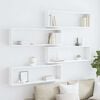 vidaXL Wall Cube Shelf 4 pcs White 100x15x30 cm Engineered Wood