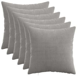 vidaXL Cushion Cover 2 pcs HEERLEN Light Grey 40 x 40 cm Corduroy