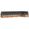 vidaXL Outdoor Sofa Set 6 pcs Natural and Anthracite