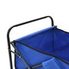 vidaXL Folding Hand Trolley Steel Blue