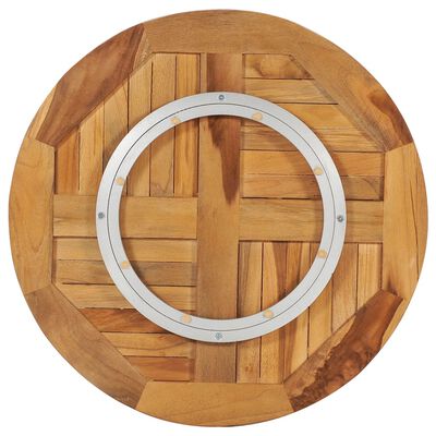 vidaXL Rotating Table Disk Solid Teak Wood