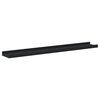 vidaXL Picture Frame Ledge Shelves 2 pcs Black 80x9x3 cm MDF