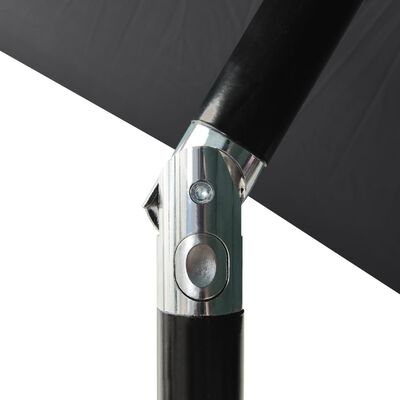 vidaXL 3-Tier Parasol with Aluminium Pole Anthracite 2 m