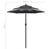 vidaXL 3-Tier Garden Parasol with Aluminium Pole Anthracite 2 m