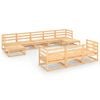 vidaXL 10 Piece Garden Lounge Set Solid Wood Pine